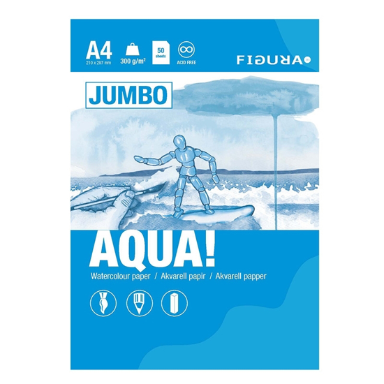 Bilde av Figura AQUA blokk A4 JUMBO