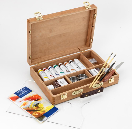 WN sett Artists Oil Bamboo Box