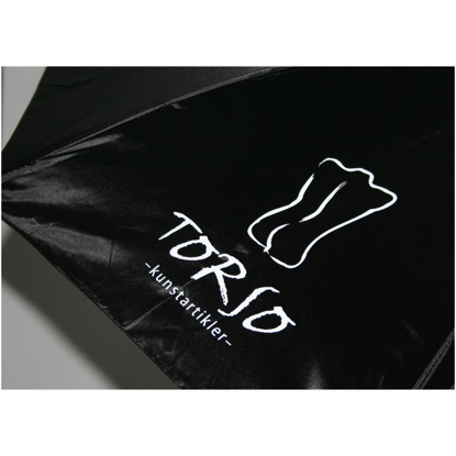 Torso paraply sort m/logo