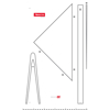 Tavle plate 60x100 tom for linjaler, pekestokk, passer.