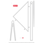 Tavle plate 60x100 tom for linjaler, pekestokk, passer.