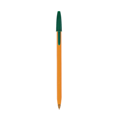 KULEPEN BIC ORANGE GRØNN FIN