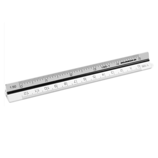 Mod. Triangular Scale Ruler alum. 100mm