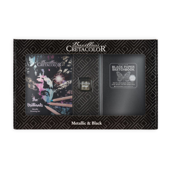 Bilde av Cretacolor sett Metallic & Black gift