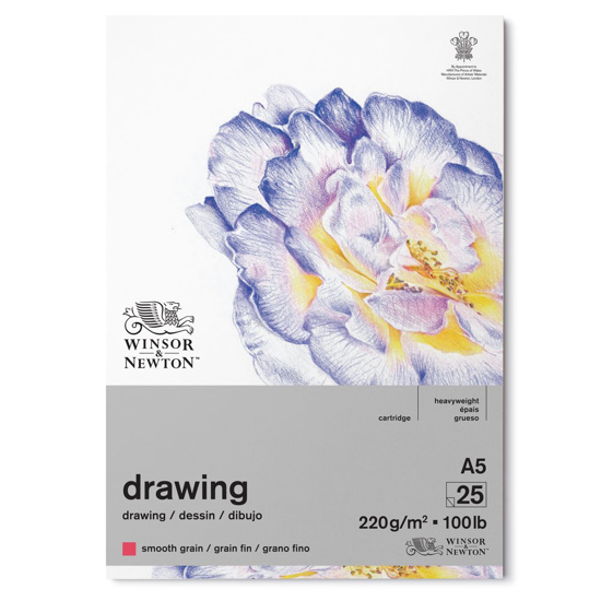 Blokk WN Drawing smooth gr., tegnepapir, 220g, A5, 25 ark