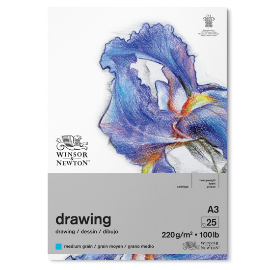 Blokk WN Drawing medium gr., tegnepapir, 220g, A3, 25 ark