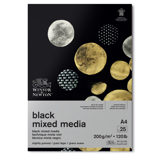 Blokk WN Black Mixed Media, blokk, 200g, 25 ark, A4