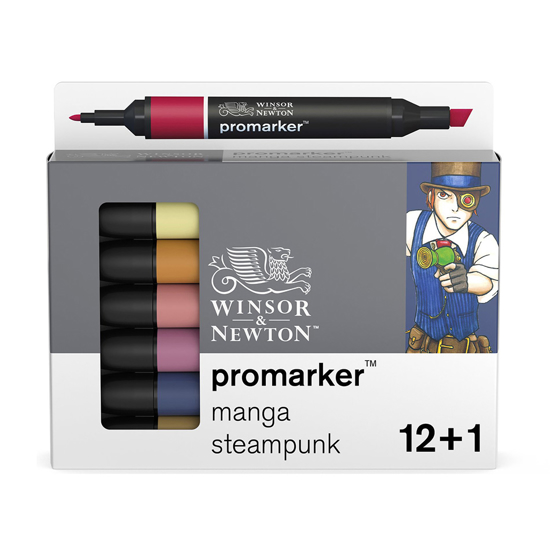 Bilde av Promarker sett 12 Manga Steam Punk