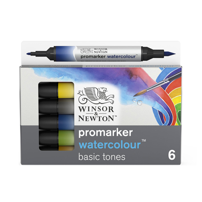 Bilde av Promarker Watercolour sett 6 Basic