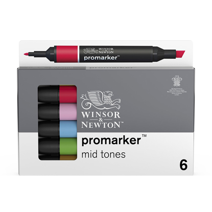 Promarker sett 6 Mid Tones