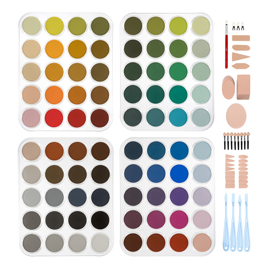 Pan Pastel set  80 Color Set, plus Sofft Tools & 4 palette trays