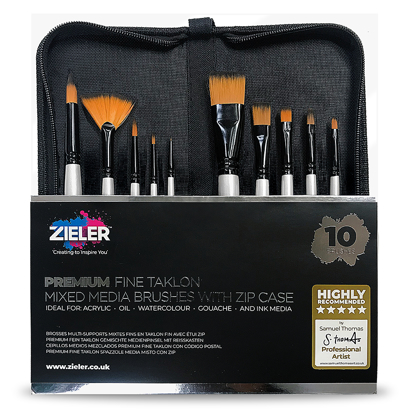 Zieler 10 Premium Mixed Media Brushes