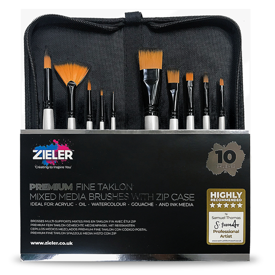 Zieler 10 Premium Mixed Media Brushes