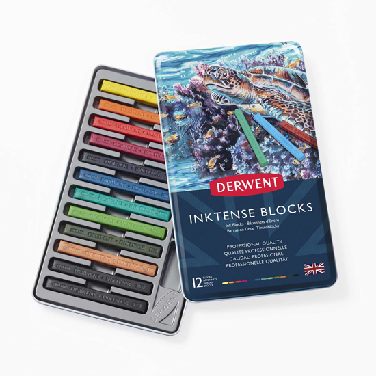 Derwent sett Inktense kritt  12