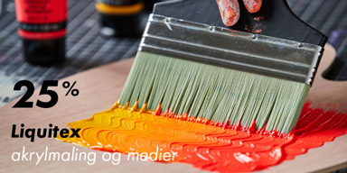 Kampanje på Liquitex akrylmaling og medier