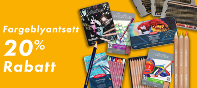 Tilbud! 20% rabatt på fargeblyantsett